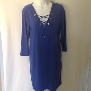 Chelsea & Theodore Cobalt Blue Sheath Dress
